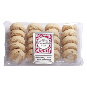 Strawberry Clotted Cream Shortbread Buttons