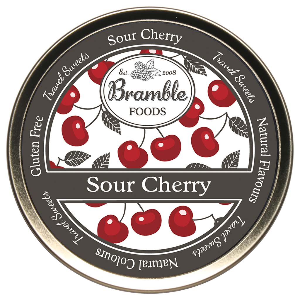 Sour Cherry – Case of 12 Travel Sweet Tins